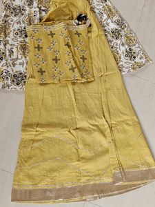 "Ishin" Brand Kurta And Palazzo Set With Dupatta