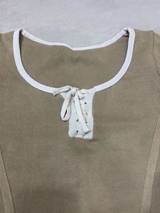 Tan Short Sleeve Top