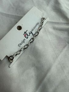 Unisex silver colour bracelet