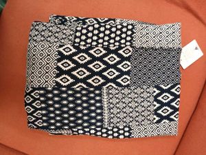 Brand New Prisca Navy Blue &amp; White Printed Top