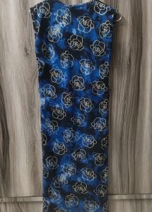 Partywear Fancy Blue Midi Dress Women
