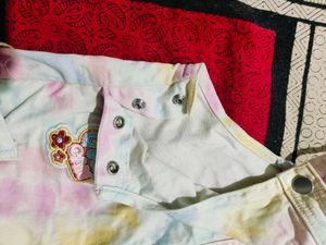 Tie-Dye Girl&#39;s Romper🩷🤍🩵