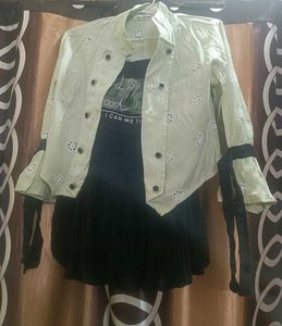 Green Top With Detachable Jacket