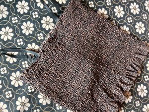Leopard Print Smocked Crop Top