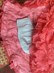 Coral Ruffle Party Dress