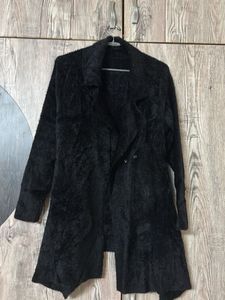 Fluffy Black Coat