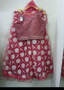 Mauve Sequin Lehenga