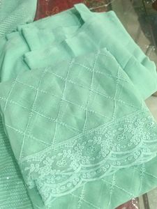 Sea Green Dress Material