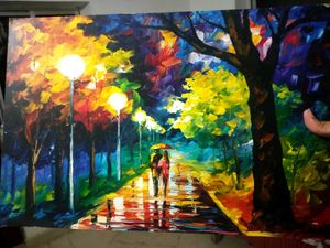 Colorful Park Oil Painting photo