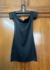 H&amp;M Black Off Shoulder Dress In Size Small