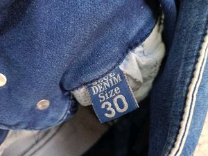 High-Waisted Denim Jeans, 30 Size