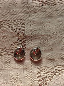 Silver Double Twist Loop Hoop Earrings (Women)