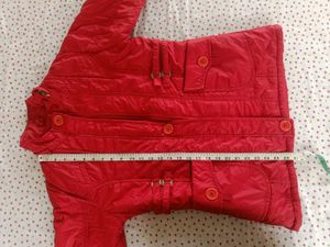 Red Puffer Jacket - Women&#39;s