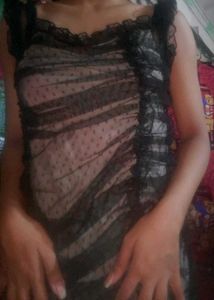 Black Mesh Mini Dress