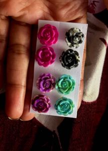 Cute Flower Stud Earring Sets (All 3 Combo)