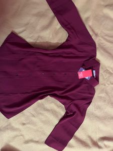 Fitted Shirt Burgundy
