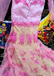 Pink Thread Embroidery Gown💗
