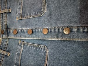 Button-Front Denim Mini Skirt