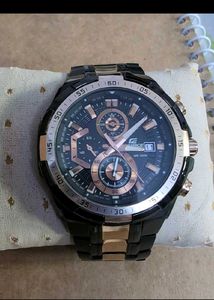Edifice Black & Gold Chronograph Watch
