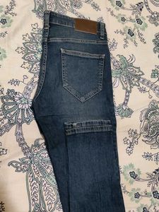 NUON Dark Blue Skinny Fit Denim Jeans