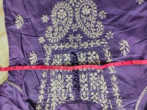 Purple Embroidered Kurta