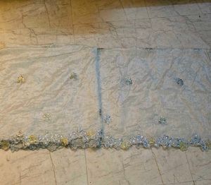 Sliver Elegant Embroidered Fabric Dupatta