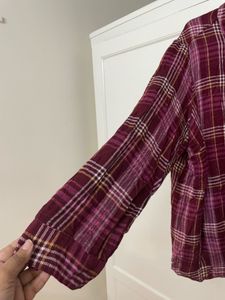 Plus Size Checked/plaid shirt