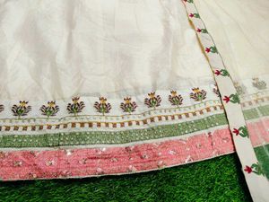 Designer Anarkali Gown In Off White Color