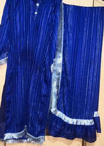 Blue Kurta With Beautiful Dupatta