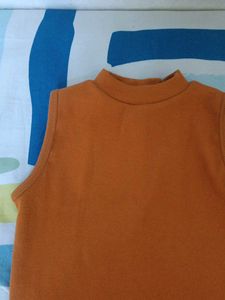 Orange Sleeveless Top