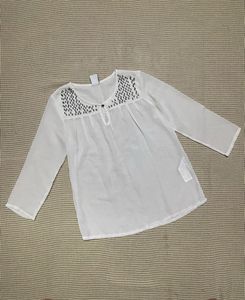White Embroidered Top