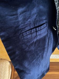 Navy Blue Velvet Waistcoat