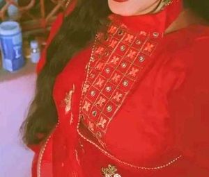 Red Embroidered High Neck Crop Top