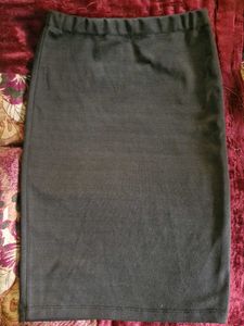 Classic Grayish Black Pencil Skirt