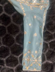 Embroidered Sky Blue Salwar Kameez