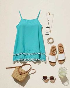 Italian Crepe Pom-Pom top