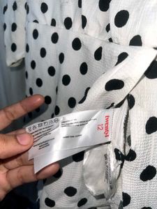 Polka Dot Wrap Top