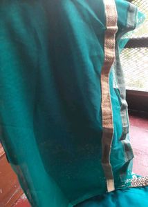 Teal Embellished Lacha Set