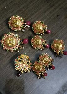 Gold Plated Jadai Billai Set