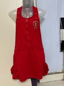 Pintrest Korean Red Jumper Dress