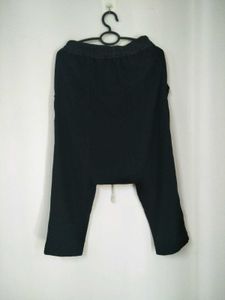 Black Drop Crotch Pants