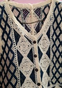 Crochet Knit Vest Size 32-36 Easily