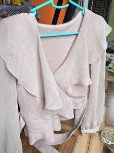 Ruffle Wrap Top