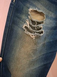 Ripped Denim Jeans Size 26