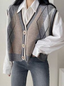 Argyle Knit Vest - Trendy Layer!