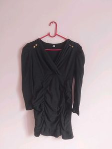 Chic Black Mini  And Cherry Red Dress