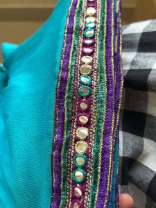 Charismatic Cyan Dupatta