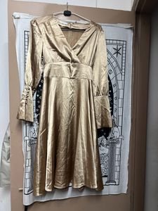 Champagne Colour Cocktail Night Gown Branded