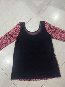 Patterned Long Sleeve Top