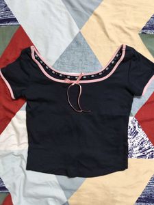 Cute Black Crop Top
